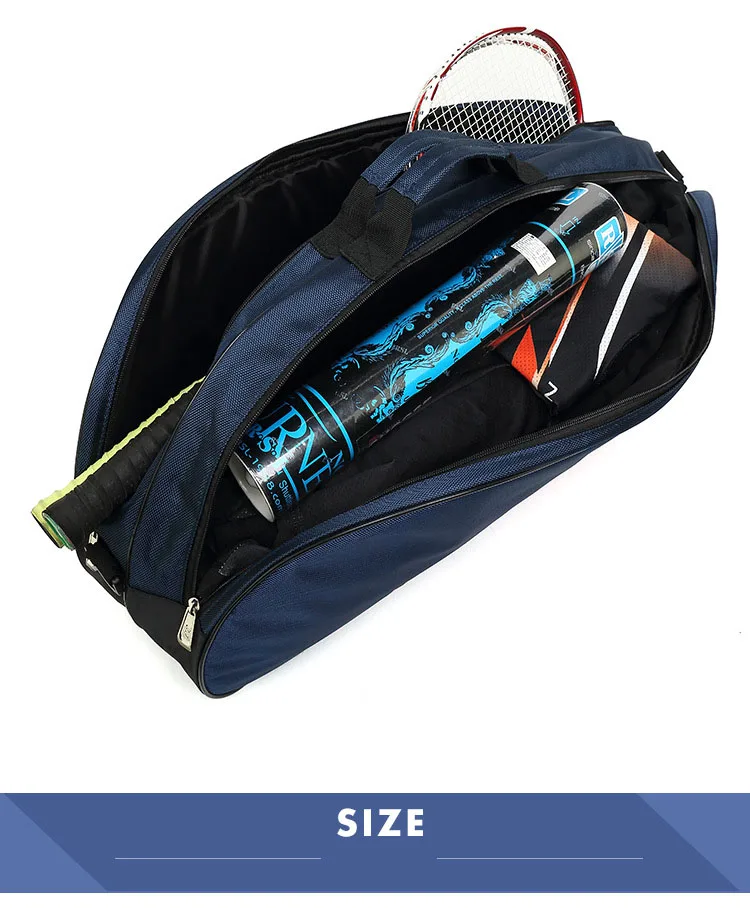 Наплечная Сумка для ракетки для бадминтона, утолщенная сумка для теннисной ракетки, водонепроницаемая, износостойкая, большая емкость, аксессуары для ракетки