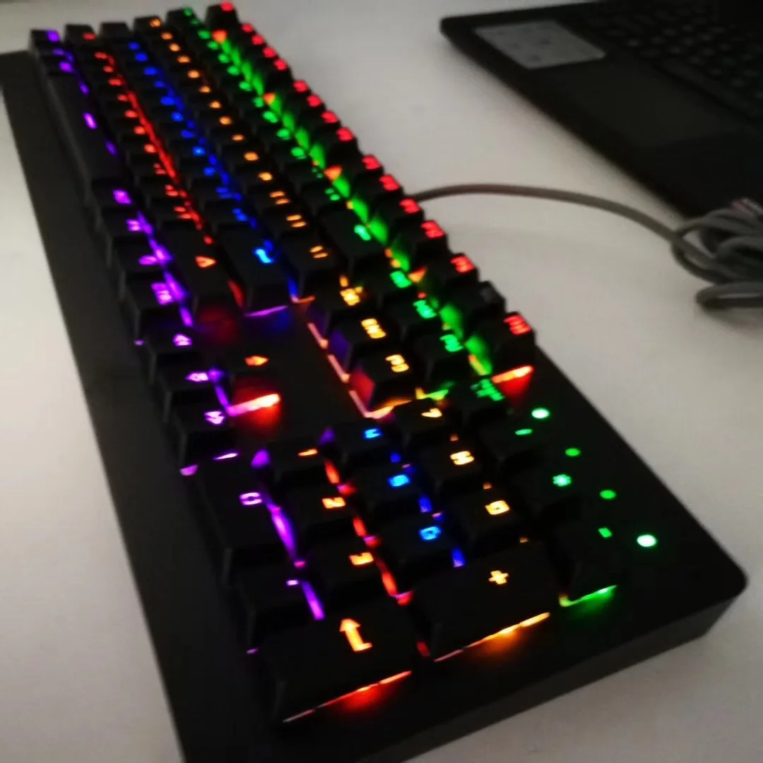 

3158 Edition Mechanical Keyboard 104 keys Blue Switch Gaming Keyboards for Tablet Desktop Russian keyboard can change Switch