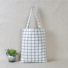 Новая модная сумка высокого качества, сумка-Органайзер на плечо из хлопка и льняной мешок для покупок, 1 шт