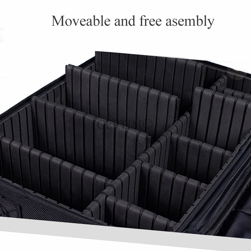 New Makeup Bag with Mirror Large Capacity Women Professional Cosmetic  Manicure Bag Portable Make up Organizer Storage Bags