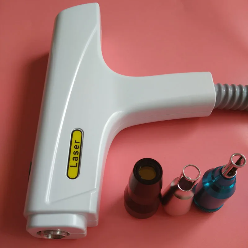 Professional Nd Yag Laser Handle for Tattoo Eyebrow Removal Machine with 532 1064 Black Doll Treatment