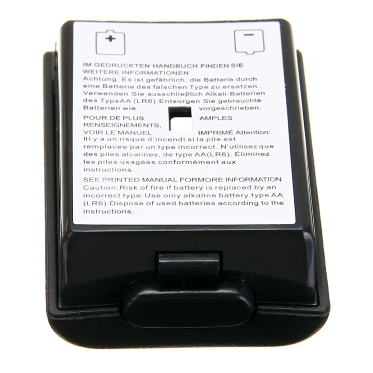 Mayitr 1pc Black AA Battery Back Cover High Quality ABS Plastic Battery Shell Case Kit for XBOX 360
