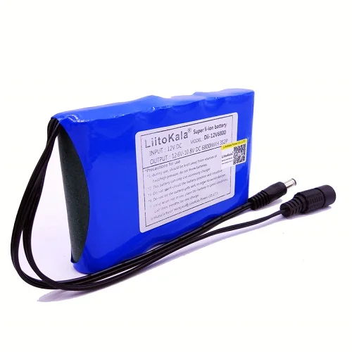 HK LiitoKala 12V 2200mah 3000mAh 6800mah 9800mah 10ah 18650 Li-lon DC 12V Супер перезаряжаемый аккумулятор - Цвет: 12V 6800mah