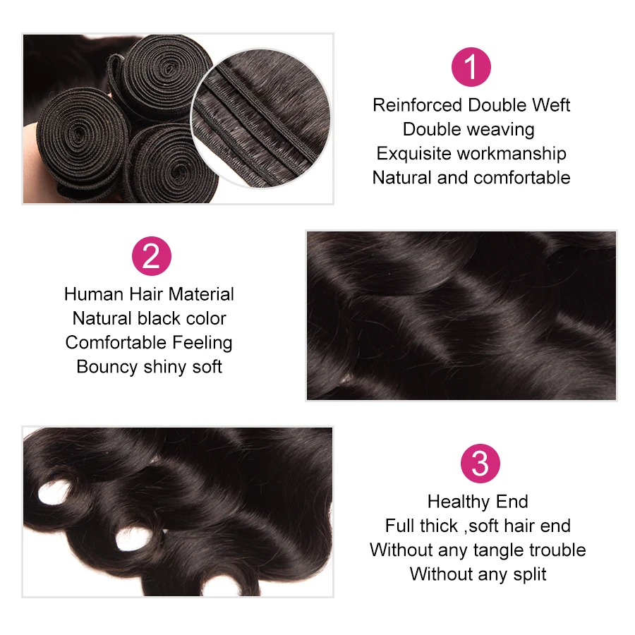 Mslyn пучки волнистых волос для тела индийские волосы человеческие волосы переплетения пучки 8-28 дюймов remy Волосы для наращивания 3/4 шт