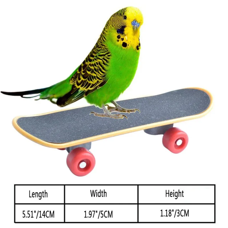 14 см* 5 см* 3 см Птица Попугай стоячие качели спортивные игрушки для попугая волнистые мини скейтборд