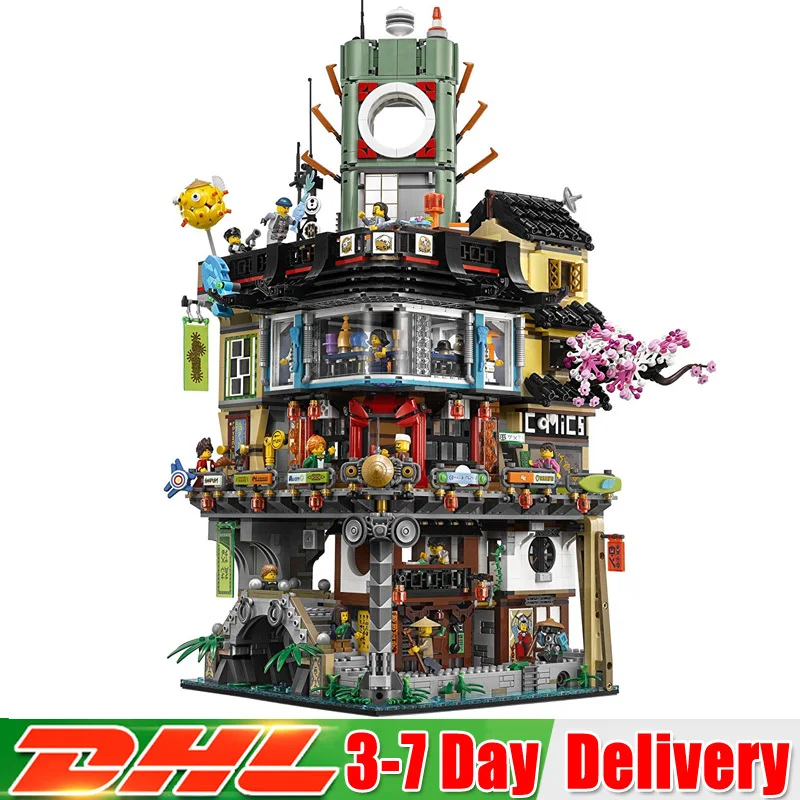 

2018 DHL Construction Model Creative City 4932pcs Modular Building Blocks DIY Toys Bricks Compatible Legoinglys 70620 As Gift