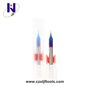 

JF GEK Serise hot sale R0.4*1.6*D4*50*2F Solid Carbide Micro Ball Nose HRC65 Blue NaCo Coated