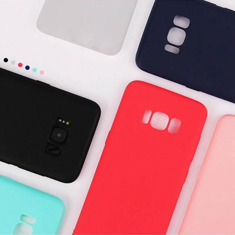 

Colorful Phone Cases For Samsung S6 Edge S7 Edge S8 Plus S9 Plus Soft Silicone Covers For Samsung s6 s7 s8 s9 Cases Fundas Coque