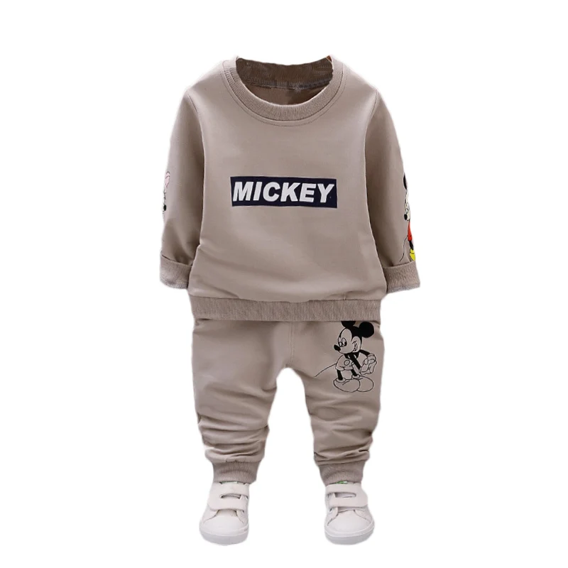 Блузка для маленьких мальчиков с изображением Микки Диснея; комплект одежды в Корейском стиле; свободные штаны с длинными рукавами; Одежда для новорожденных; Bebes; спортивные костюмы - Цвет: Only Set