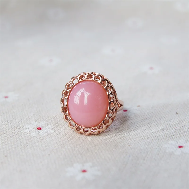 pink opal stone ring