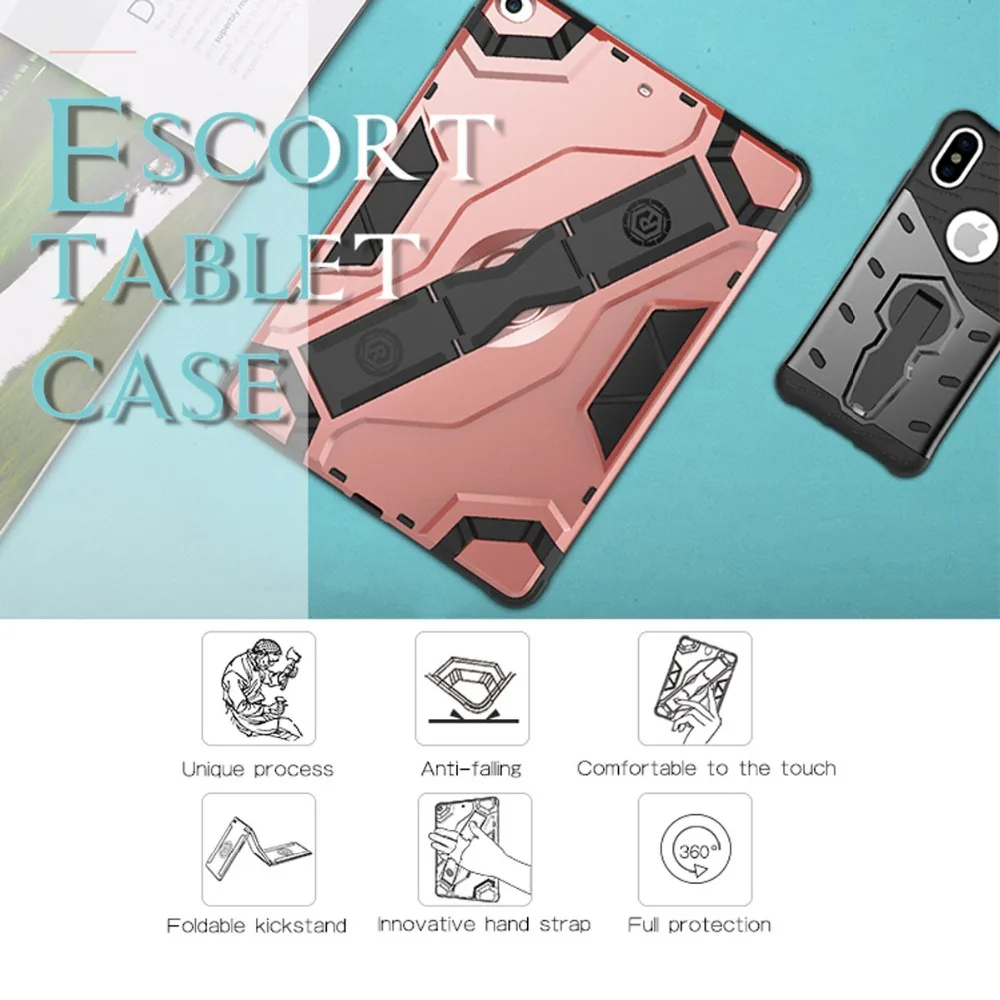 Чехол для iPad 9,7, сверхпрочный противоударный резиновый ЖЕСТКИЙ чехол-подставка для планшета, защитный чехол, чехол для iPad 9,7 Coque Capa