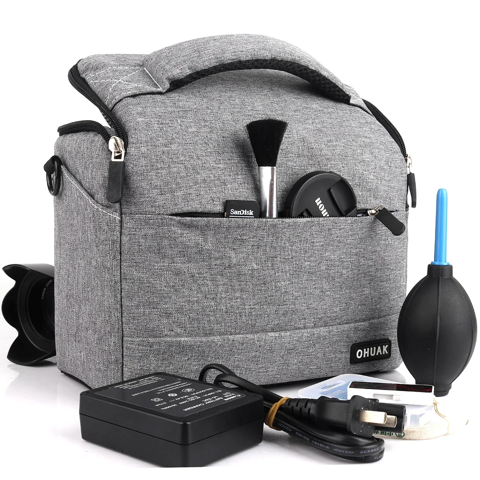 Cena Fotografia torba na aparat dslr przypadku poliestrowa torba na ramię dla Canon EOS 200D 100D 77D 600D 700D 750D 6D 60D 1300D 1200D torba na