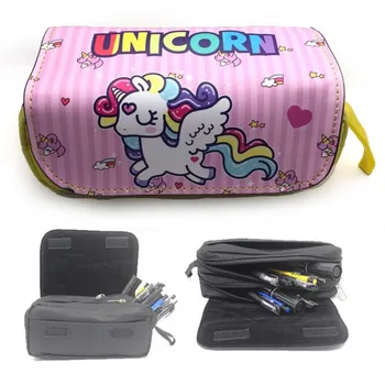 

M279 Cotton Women Purese Animal Pattern Unicorn Zero Purse Coin Pen Bag