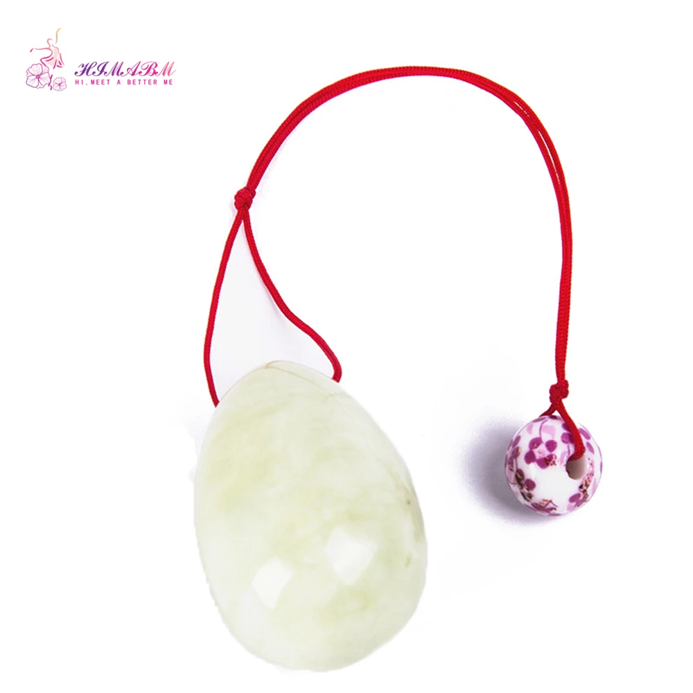 HIMABM 1 piece natural jade egg for Kegel Exercise pelvic floor muscles vaginal tightening exercise yoni egg ben wa ball HIMABM 1 piece natural jade egg for Kegel Exercise pelvic floor muscles vaginal tightening exercise yoni egg ben wa ball