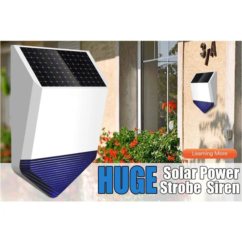 

Secrui SJ1 Portable Wireless Solar Acousto-optic Alarm System with 8-level Adjustable Volume Waterproof Anti-tamper