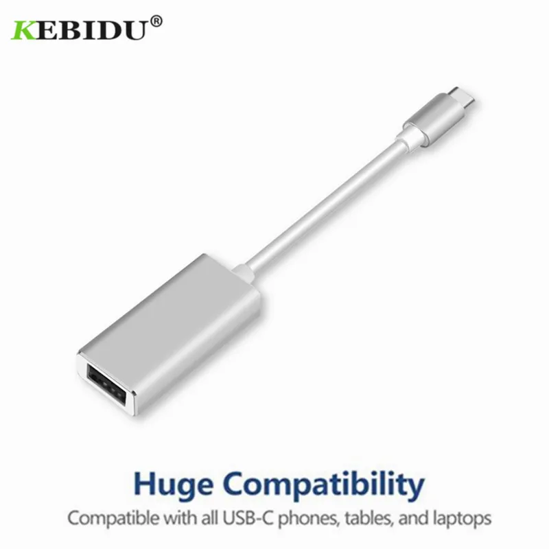 

KEBIDU USB C to DisplayPort Display Por DPCable 4K USB 3.1 Type C to DP Adapter converter Cable for Macbook Pro 2015/2016/2017