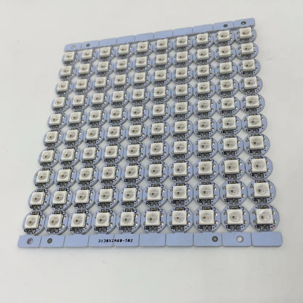 Светодиодный жесткий PCB WS2812B белый/черный горошек 5 в SMD5050 RGB WS2811 полноцветный