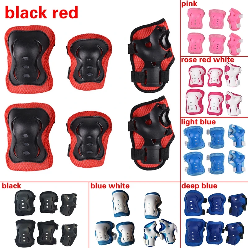 6pcs/set Children Skating bike Protective Gear Sets Knee Elbow pads Bicycle Skateboard Ice Skating Roller Wrist Knee Protector