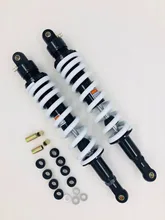 1200lbs 430mm garfo Traseiro da motocicleta Amortecedor 12mm primavera Choque Suspensão TRILHA PIT DA BICICLETA DA SUJEIRA 250cc ATV Preto + branco