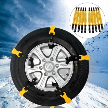 

10 Pcs Vehicles Thickened Widened Non-slip Wheel Snow Chain Winter Truck Car Snow Tire Chain Anti-skid Belt Car Accessories