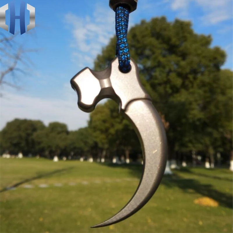 EDC Titanium Alloy Knife Beads A Pendant Paracord Outdoor DIY Decorations Titanium Camping Gear Survival EDC Multifunction Tools EDC Titanium Alloy Knife Beads A Pendant Paracord Outdoor DIY Decorations Titanium Camping Gear Survival EDC Multifunction Tools