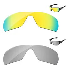 Хромированные серебряные и 24 K золотые 2 шт зеркальные поляризованные Сменные линзы для солнцезащитных очков оправа защита от UVA и UVB