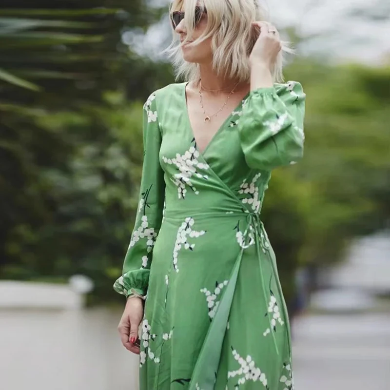 

Women Chiffon Kimono Cardigan Floral Printed Long Sleeve Waist Tie Casual Loose Outerwear Summer Vacation Sunproof Cover Ups New