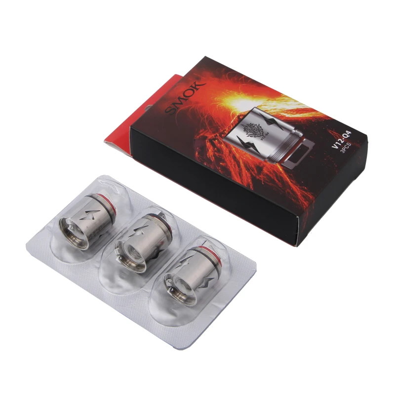 3 шт./лот Original SMOK TFV12 катушки РБА катушки V12-Q4 V12-X4 V12-T6 V12-T8 V12-T12 V12-T14 Core V12 T12 T6 T14 T8 фот TFV12 бак