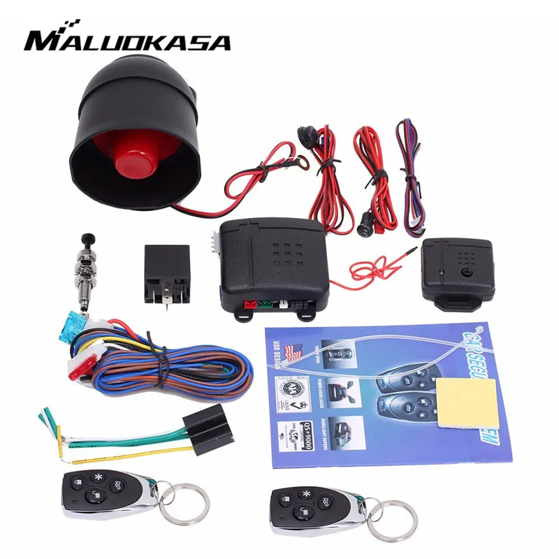 

Universal Car Alarm Remote Central Lock Keyless Entry System 2 Car Door Remote Central Locking Kit + Anti-theft Alarm Auto Tool