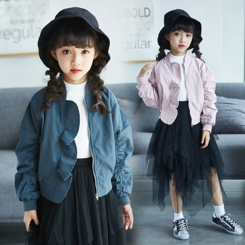 2018 summer girls jackets and coats children green . fashion 12 years