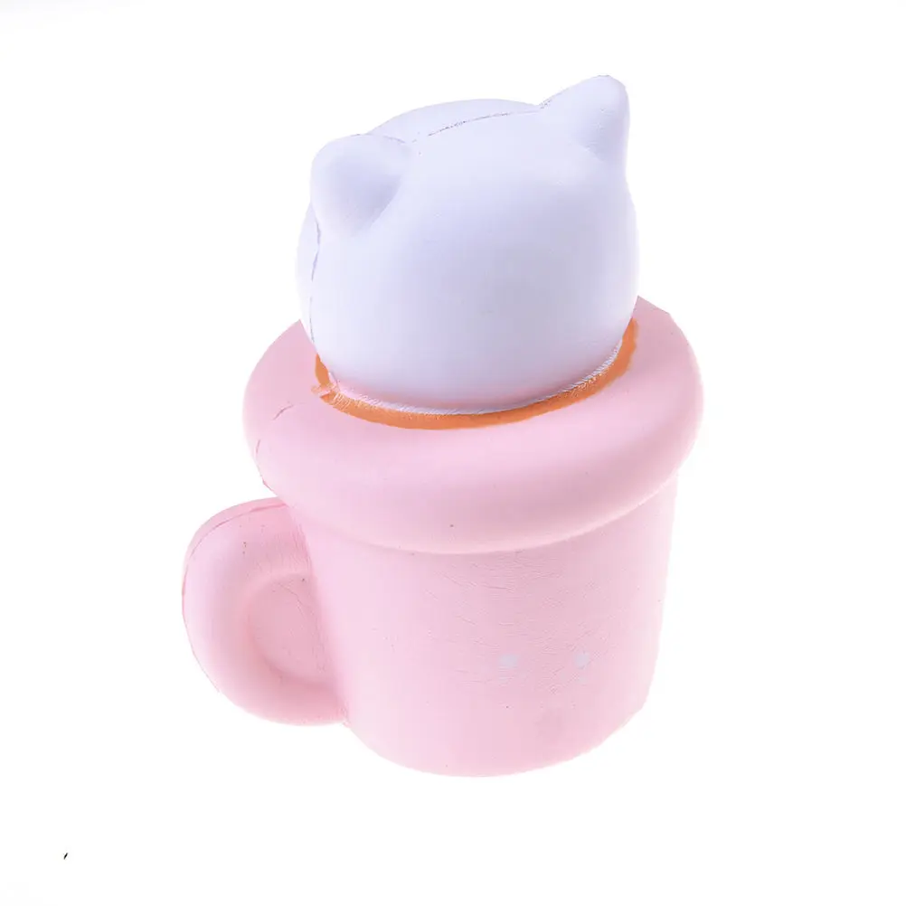 Jumbo Squishy чашка для кошки медленно поднимающийся ремень сотового телефона