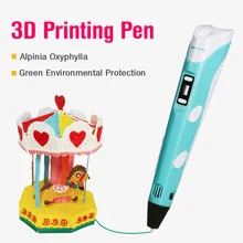 

New 3D Printer pens for kids Second generation power adapter 3D drawing pens for children 3colors 15M PLA Arts DIY 3D pen Tools