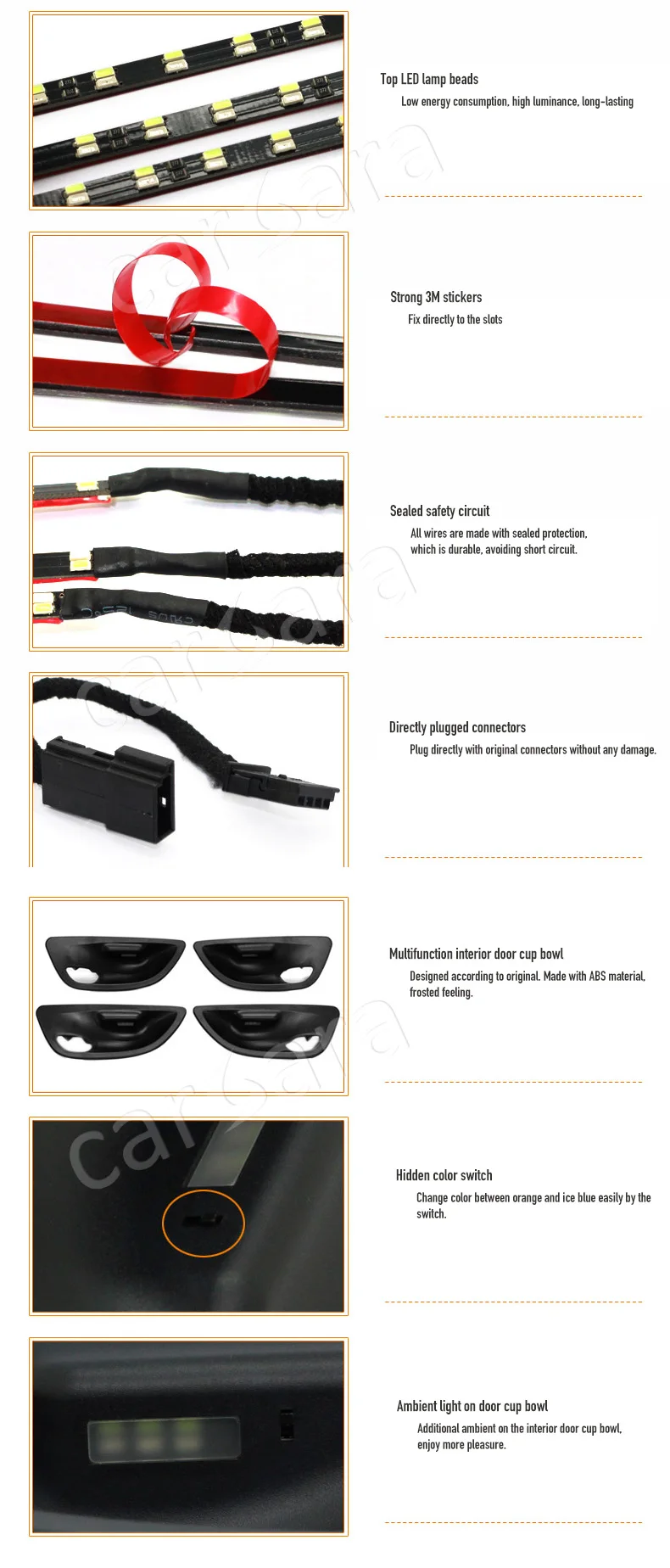 LED decoration strip lamps for bmw 5 series4