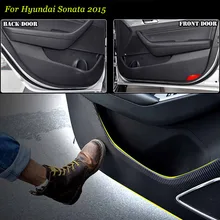 4 шт. Новые Межкомнатные Двери Из Углеродного Волокна Боковой Край Anti-kick Площадку Защита Наклейка Для Hyundai Sonata