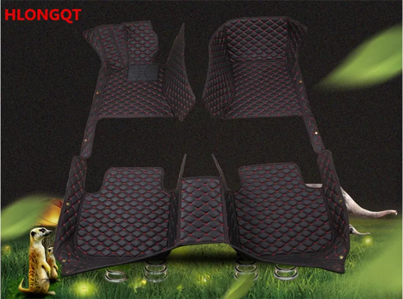 

HLONGQT Auto Floor Mats For Ford FOCUS Hatchback 2013-2018 Foot Step Mat High Quality Embroidery Leather Mat Free shipping