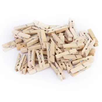 

Affordable Approx.50pcs Multifunctional Wooden Laundry Pegs Clothes Paper Clips