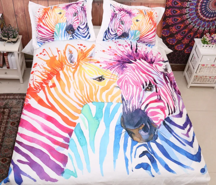 zebra 3D Digital Printed Bedding Set Duvet Cover Design Bedclothes Home
