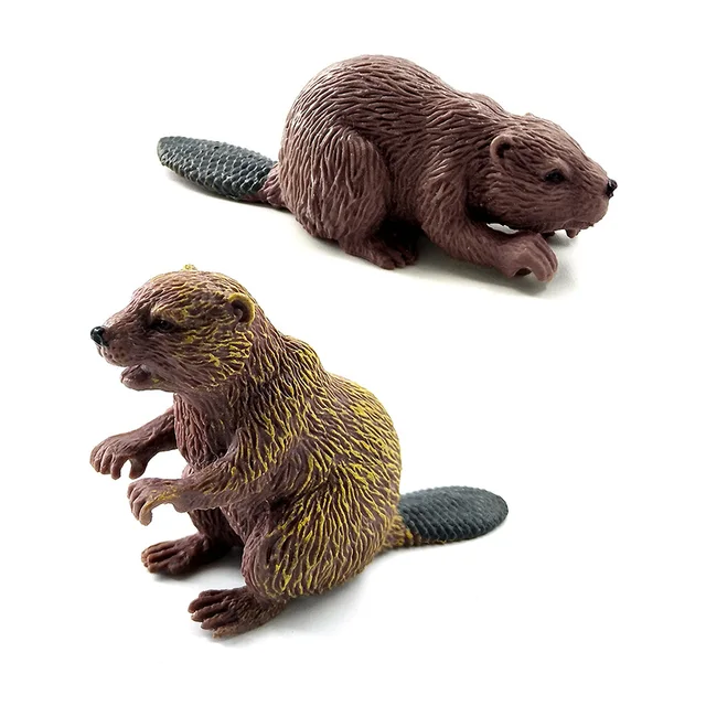 plastic beaver figurines