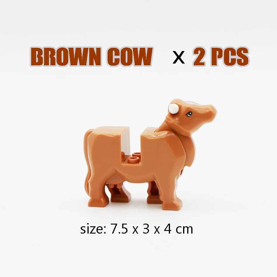 compatible legoed brown cow