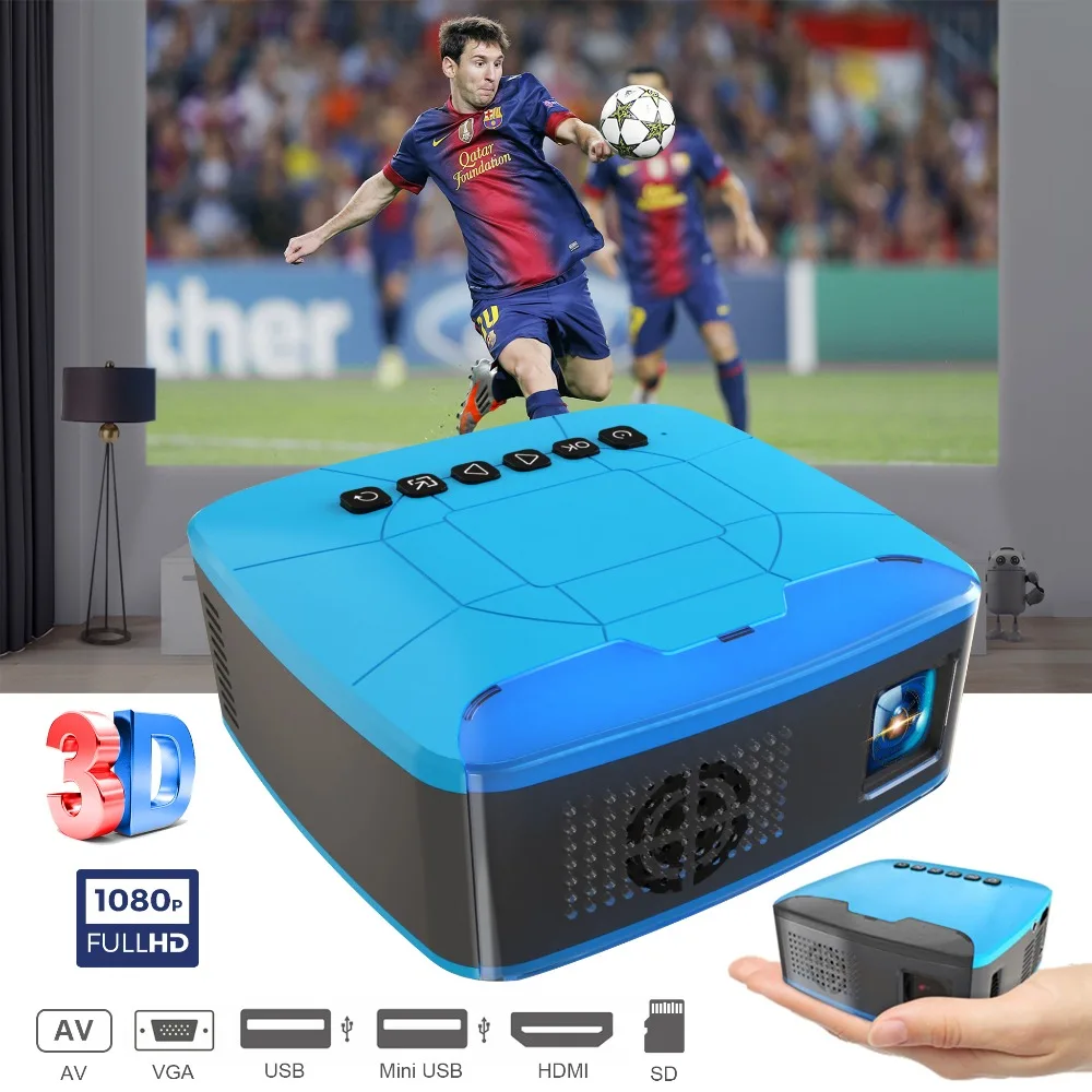 Mini Micro Portable Projector, Everycom U20 Pocket HD USB HDMI Video Projector for Home Theater Cinema Movie Beamer Proyector