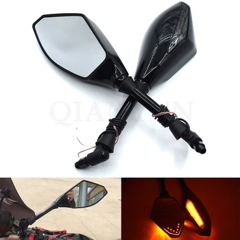 

Motorcycle Rearview Mirrors Black With LED Turn Signal Integrated Mirrors For KTM RC8 / R 1290 Super Duke R 990 SuperDuke 690