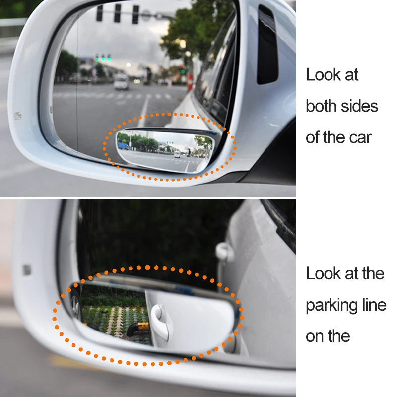 2 шт. Автомобильное Зеркало для слепого пятна, регулируемый на 360 градусов, широкоугольное выпуклое зеркало заднего вида, автомобильное парковочное зеркало заднего вида, круглое длинное