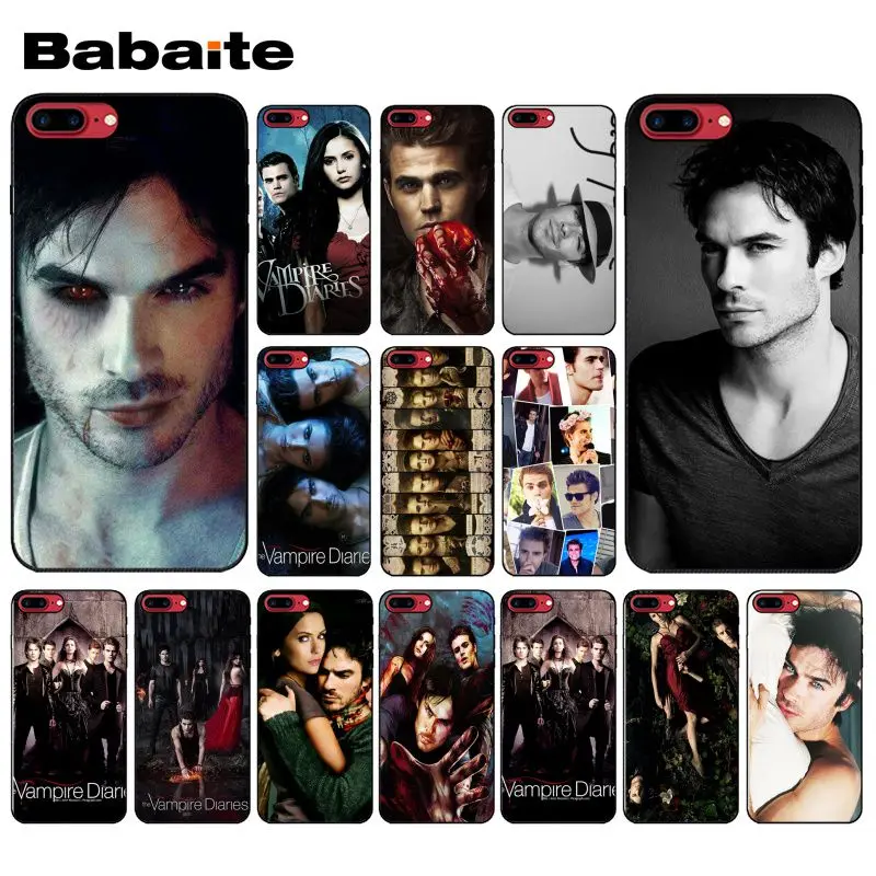 

Yinuoda the Vampire Diaries Soft Silicone TPU Phone Cover for iPhone 8 7 6 6S Plus 5 5S SE XR X XS MAX Coque Shell