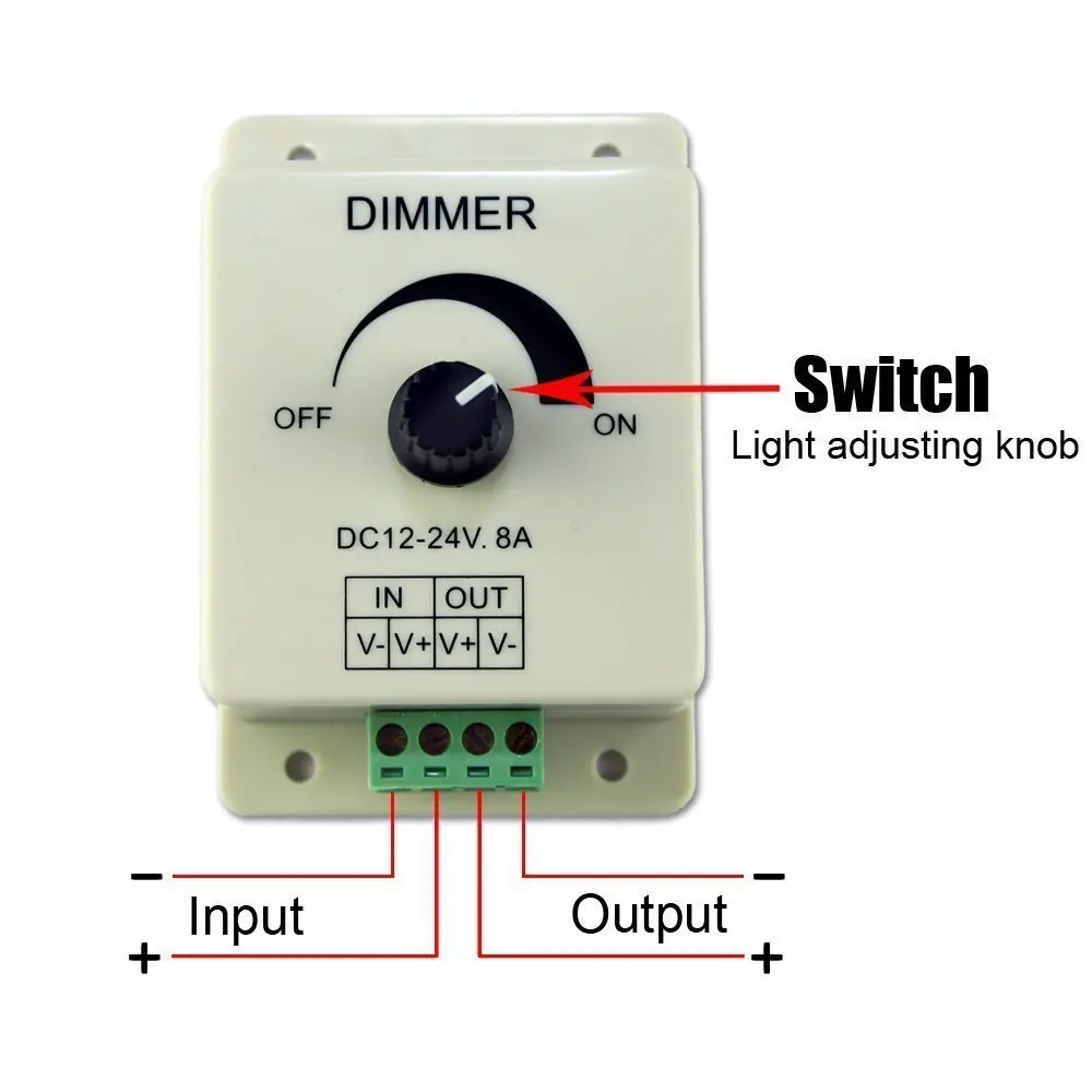 1Pc 12v-24v 8a pir sensor led strip light switch dimmer brightness controller ÄÄ