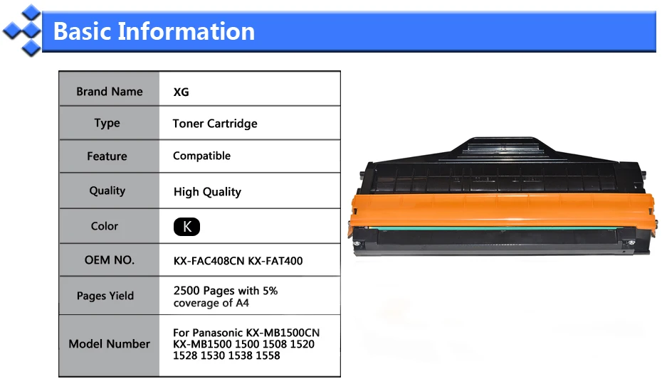 1X фотосовместимый сменный тонер картридж для Panasonic KX MB1500 MB 1500 1530 1536 1538 1508 1518|toner