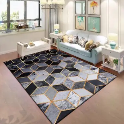 Американский нордический синель ковры геометрической формы для гостиной дома спальни ковры журнальный столик коврик игровой коврик - Цвет: E