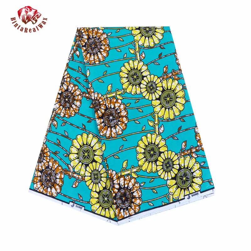 

2019 Popular Design African Veritable Wax Hollandais Guaranteed Dutch new Wax Hollandais African fabric 6 yard/pcs 24FS1035