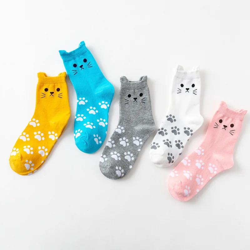 Корейская мода милый кот с изображение мулт героев женский из мультфильмов