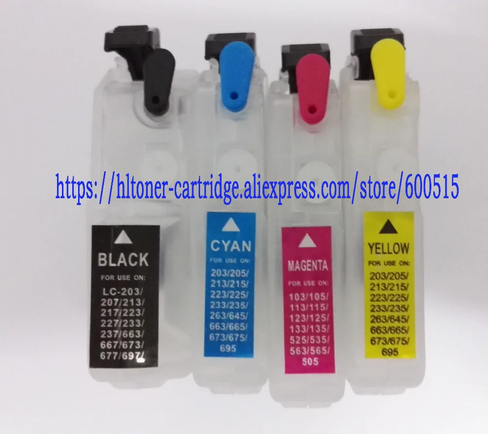 Con la viruta compatible lc221 cartucho de tinta recargable para brother  dcp j562dw/mfc j480dw/mfc j680dw/mfc j880dw|cartridge hp|cartridge  kitcartridge head - AliExpress