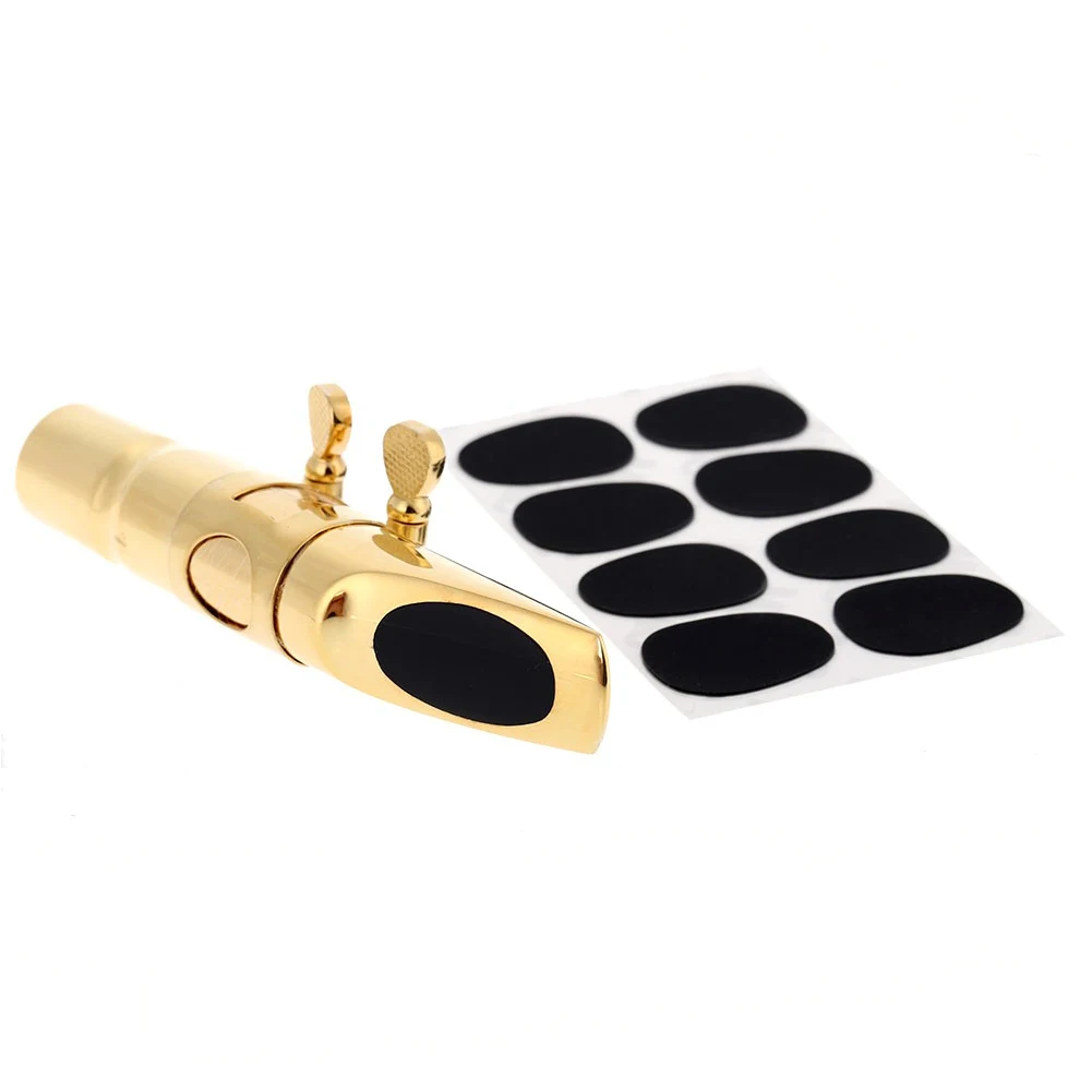 Durable 0.8 mm 8pcs Black Rubber Soprano Alto Or Tenor Saxophone Sax Mouthpiece Pads Patches